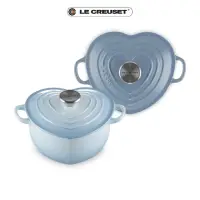 在飛比找momo購物網優惠-【Le Creuset】琺瑯鑄鐵鍋愛心鍋 20cm(海岸藍/