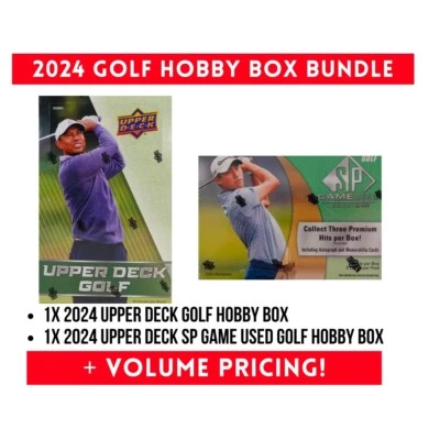 2x BUNDLE 2024 Upper Deck Golf Hobby Box + 2024 SP Game Used Golf Hobby Box