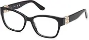 [GUESS] GU50120 005 Shiny Black 52/16/140 Women's Glasses, 005 Shiny Black, 52/16/140