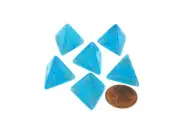 Luminary 18mm 4 Sided D4 Chessex Dice, 6 Pieces - Sky with Silver Numbers