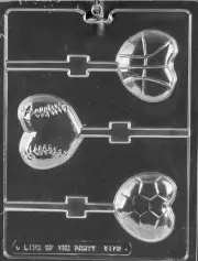 SPORTS HEART ASSORTMENT V172 mold Chocolate Candy soap making valentine