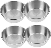 IMIKEYA 4pcs Stainless Steel Rice Wine Bowls Condiment Cups for Dipping Sauces Appetizers and Sushi for Kitchen Parties and Outdoor Use