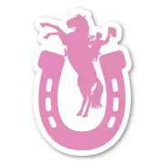 Horseshoe & Cowboy - Pink Sticker