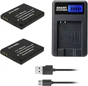 2X 1800mAh NB-8L NB8L 8L Li-ion Battery + LCD Slim USB Charger for Canon PowerShot A3300 A3200 A3100 A3000 A2200 A1200 is Camera Battery Pack