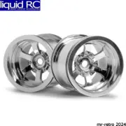 HPI 3087 Scorch 6-Spoke Wheels Shiny Chrome 2.255x50mm Firestorm(2