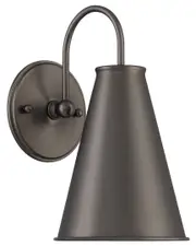 Lumanity Lincoln Tapered Metal 7in Dome Dark Bronze Wall Sconce Light