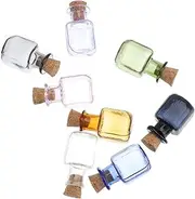 Zerodeko 8 Pack Empty Mini Glass Bottles Drift Bottle Decor Diy Pendant Sealed Cork Cap Fashion Home Decor