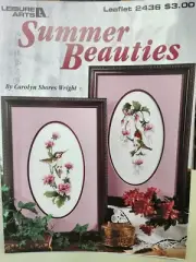 Leisure Art Summer Beauties Hummingbird Floral 2436 Cross Stitch Pattern Leaflet