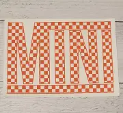 Mini Checkered Youth Ready to Press Heat Transfer Screen Print DTF Transfer