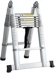 Telescoping Ladder Ladders Telescoping Mult-Purpose Telescopic Ladder Folding Aluminium Extension Straight Ladder, Household Garden Building Safety Step Ladder KeYJ