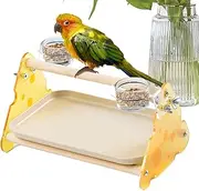 Tabletop Bird Perch | Parrot Tabletop Exercise Gym Playpen | Parrot Training Perch, Bird Playground with Removable Tray for Budgies Parakeets Conures Parrots Finches