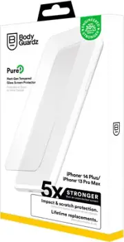 BodyGuardz Pure 3 Glass Screen Protector for iPhone 14 Plus/ 13 Pro Max - Clear