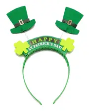 Green St Patricks Top Hat Headband