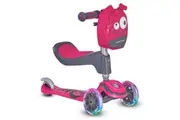 SmarTrike T1 Adjustable 3-n-1 Kids Ride On Light Up 3 Wheel Scooter 15m-5y Pink