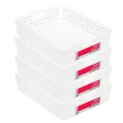 4x Boxsweden Mode Basket 35cm Home Cleaning Storage Room Organiser Container WH
