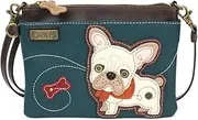 [CHALA] Mini Crossbody Handbag, Multi Zipper, Pu Leather, Small Shoulder Purse Adjustable Strap