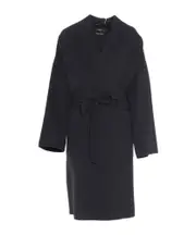Weekend Max Mara Eris Belted Long-Sleeved Coat IT40,IT42,IT38 Black