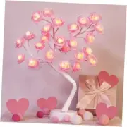 Rose Flower Lamp, Rose Tree Lights Pink Room Decor for Valentine's Day,