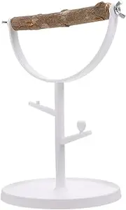 VANZACK 1Pc Bird Perch Training Rack for Parrots Stable Desktop Plaything for Pet Birds Safe Comfortable Gnawing Stand Enhances Coordination Balance Skills
