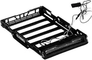 Metal Roof Luggage Rack with Led Compatible with 1/18 Rc Crawler Car Trx4m