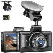 AZDOME Dual Dashcam Front Rear 1080P FHD Dashboard Camera ADAS Parking Mode IP68