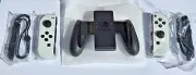 New White JoyCon ONLY Controller Grip Straps Nintendo Switch OLED Joy Con