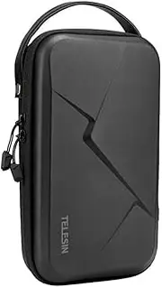 TELESIN Portable Storage Bag Waterproof Carrying Case Adjustable Space for Go Pro Hero 13 12 11 10 9 8 7 6, DJI Osmo Action/Pocket, Insta360 X5 ONE X2 X3,Tripod More Small Digital Camera Accessories