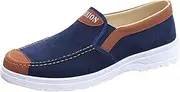[Generic] Mens Slip on Casual Shoes Wide Shoes Flat Non Slip Lightweight Suede Cloth Solid Color Comfortable Elastic Slip On Nice Casual Mens Shoes