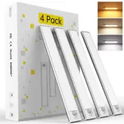 Under Cabinet Lights 4 Pack, Dimmable LED Rechargeable 1500mAh, Motion Sensor...