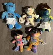 Vintage Brady Bunch Bears 90's Tie Die Collection Hair Tag Multicolor