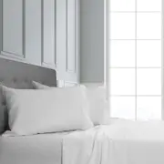 Ardor Cotton Sheet Set Home/Room Bedding Cover w/ Pillowcase 375TC White