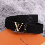 WY二手/LV皮帶男 LOUIS VUITTON LV路易威登男士皮帶 真皮 平滑扣 男生腰帶 休閒百搭 牛仔