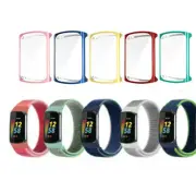 For Fitbit Charge 5 Case + Watch Band Woven Nylon Hook and Loop Strap