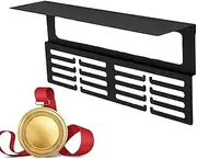 Ribbon Display, Award Ribbon Holder Wall Mounted, Awards Display Holder Organizer, Small Shelf with Hooks for Trophies, Decorations, Lanyards, Keys, Bags