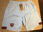 West Ham United WHUFC 23/24 Home Change Soccer Shorts Umbro Hammers NWT EU 2XL