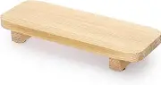 TOLIDA Wooden Display Stand Tray - Rustic Wood Riser Storage Tray for Home, Kitchen, Bathroom, Wood Decorative Pedestal, Wood Home Decor, Light Yellow