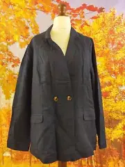 Linen Blend by Monsoon blue Jacket. UK women's size 18