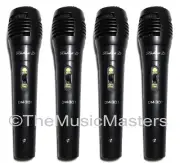 4 Pack Handheld Karaoke DJ Vocal Dynamic Microphones Mics w/ XLR to 1/4" Cables