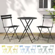 Gardeon Outdoor Setting Table and Chairs Folding Bistro Set Patio Furniture
