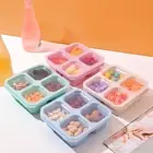 Lunch Box with Compartments Reusable Meal Prep Containers Stackable Snack Boxes