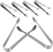 6 Pack Mini Serving Tongs Stainless Steel Sugar Cube Tongs for Ice Tea Party Easy to Carry Clean