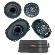 Cerwin Vega 6x9" Horn Speakers 6.5 coax speakers 1200W 4-CH Class D Amplifier