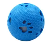 2PCS Creative Pet Toy Footprints Glow Ball Vocal Ball 7.5cm Bite Resistant Natural Rubber Toy Suitable for Puppy Kitten-Blue