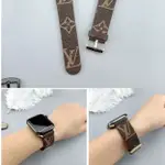 APPLE WATCH手錶帶 蘋果手表表帶 LV真皮錶帶 適用APPLE WATCH系列1/2/3/4/5代 蘋果真皮錶