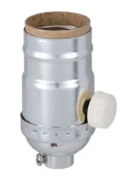 Full Range Dimmer Lamp Socket Nickel Finish E26 New 47668NJB