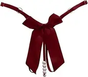 [Generic] Maternity Under Garments Cutout Pendant Pearl Beads Butterfly G String Thong Underpants Womens Underwear Packs Bikini Seamless