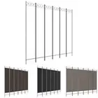 6-Panel Room Divider White Fabric Privacy Screen Room Separator Folding vidaXL