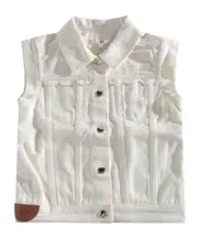 Chloé Kids Logo Patch Sleeveless Waistcoat 8Y,14Y,10Y White