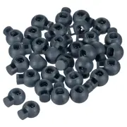 Cord Locks, 100 Pack Ball Spring Toggle Stopper, Navy Blue