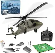 MindXplore WL K170 RC Helicopter Model, Black Hawk UH-60L 170 Size 4CH Flybarless Helicopter with Adjustable Left and Right Hand Throttle (RTF Version)